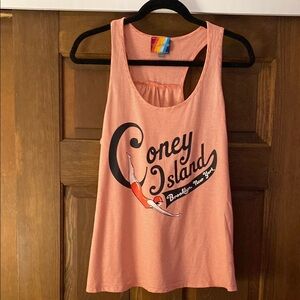 Lola Star Coney Island vintage swimmer coral striped swing tank small